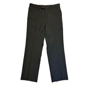 Express Men's 100% Virgin Wool Black Dress Pants Pockets Belt Loops Size 34 x 32